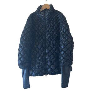 Ermanno Scervino Designer Quilted Jacket with Leather Sleeves – Size 42